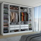 Guarda-roupa Casal Velar 6 Portas 4 Gavetas Neve - Panorama M