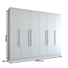 Guarda-roupa Casal Velar 6 Portas 4 Gavetas Neve - Panorama M