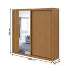 Guarda-roupa Casal Velaris 2 Portas Com Espelho 100% Mdf Flex