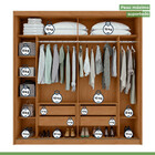 Guarda-roupa Casal Velaris 2 Pt 4 Gv Amêndoa E Preto