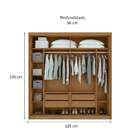 Guarda-roupa Casal Velaris 2 Pt 4 Gv Amêndoa E Preto