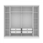 Guarda-roupa Casal Veneza 6 Portas 4 Gavetas Neve - Tcil Móve