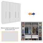 Guarda-roupa Casal Veneza 6 Portas 4 Gavetas Neve - Tcil Móve