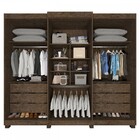 Guarda-roupa Casal Veneza 6 Portas 6 Gavetas Wengue Naturale/