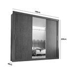 Guarda Roupa Casal Veneza Luxo Com 3 Portas Rufato