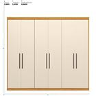 Guarda-roupa Casal Venice 6 Portas 4 Gavetas 100% Mdf Cinamon
