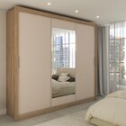 Guarda-roupa Casal Veracruz 3 Portas 2 Gavetas Com Espelho Fl