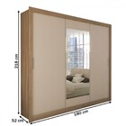 Guarda-roupa Casal Veracruz 3 Portas 2 Gavetas Com Espelho Fl