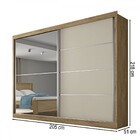 Guarda-roupa Casal Verona 2 Portas 4 Gavetas 100% Mdf Com Esp
