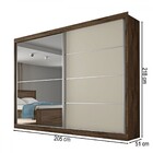 Guarda-roupa Casal Verona 2 Portas 4 Gavetas 100% Mdf Com Esp