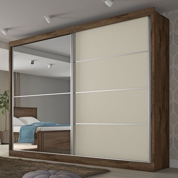 Guarda-roupa Casal Verona 2 Portas 4 Gavetas 100% Mdf Com Esp