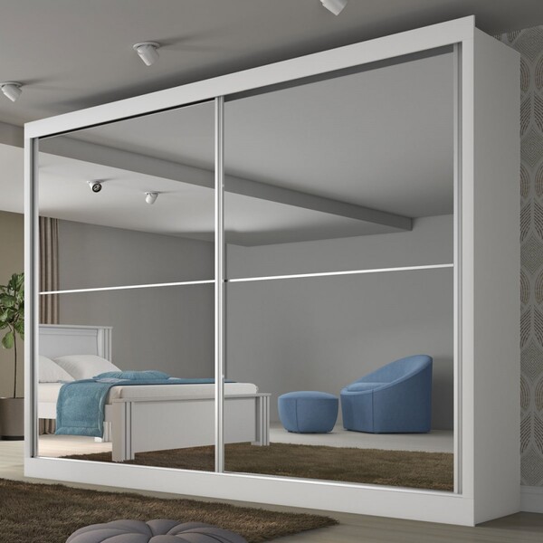 Guarda-roupa Casal Verona Plus 2 Portas 4 Gavetas Com Espelho