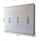 Guarda-roupa Casal Versalhes 6 Portas 4 Gavetas Branco - Pano
