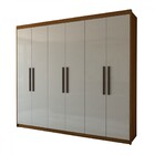 Guarda-roupa Casal Versalhes 6 Portas 4 Gavetas Cinamomo/off