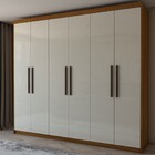 Guarda-roupa Casal Versalhes 6 Portas 4 Gavetas Cinamomo/off