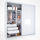 Guarda Roupa Casal Versalles 2 Portas De Correr 6 Gavetas Bra