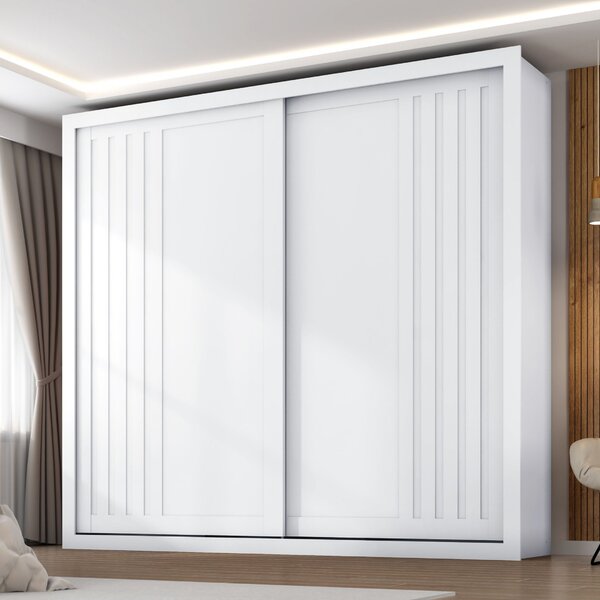 Guarda Roupa Casal Versalles 2 Portas De Correr 6 Gavetas Bra