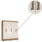 Guarda Roupa Casal Verso 6 Portas 2 Gavetas Amendola Off Whit
