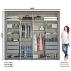 Guarda Roupa Casal Vicenza Ripado 2 Portas Deslizantes - Móve