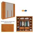 Guarda-roupa Casal Vicenzo Com Pés 6 Portas 4 Gavetas Cinamom