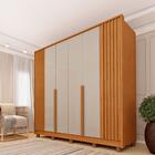 Guarda-roupa Casal Vicenzo Com Pés 6 Portas 4 Gavetas Cinamom