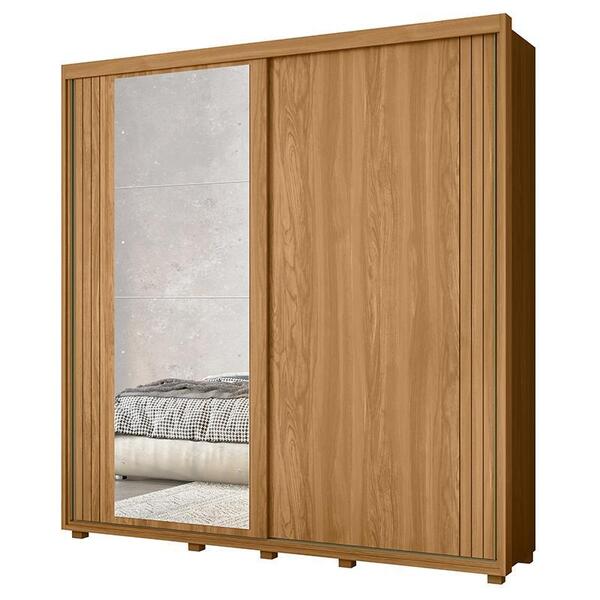 Guarda Roupa Casal Viena 2 Portas Flex Com Espelho - Móveis A