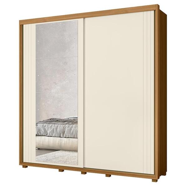 Guarda Roupa Casal Viena 2 Portas Flex Com Espelho - Móveis A
