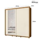 Guarda Roupa Casal Viena 2 Portas Flex Com Espelho - Móveis A