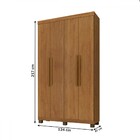 Guarda-roupa Casal Viena 4 Portas 3 Gavetas Cinamomo - Panora