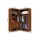 Guarda-roupa Casal Viena 4 Portas 4 Gavetas 100% Mdf Amendoa/