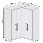 Guarda-roupa Casal Viena 4 Portas 4 Gavetas 100% Mdf Amendoa/