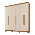 Guarda-roupa Casal Viena 6 Portas 3 Gavetas Cinamomo/off Whit