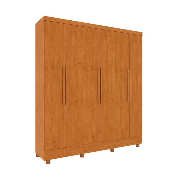 Guarda-roupa Casal Vietri Com Pés 6 Portas 4 Gavetas Cinamomo