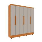 Guarda-roupa Casal Vietri Com Pés 6 Portas 4 Gavetas Cinamomo