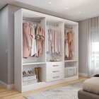 Guarda-roupa Casal Vigo 6 Portas 3 Gavetas Branco - Panorama