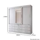 Guarda Roupa Casal Vision 03 Portas 09 Gavetas Benetil - Bran