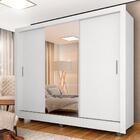 Guarda Roupa Casal Vivian 3 Portas Espelho Maior Branco - Mov