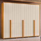 Guarda Roupa Casal Volpi Ripado 6 Portas - Madetec
