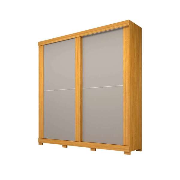 Guarda-roupa Casal Wanessa 2 Pt 4 Gv Nature E Grafite