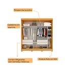 Guarda-roupa Casal Wanessa 2 Pt 4 Gv Nature E Grafite