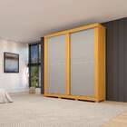 Guarda-roupa Casal Wanessa 2 Pt 4 Gv Nature E Grafite