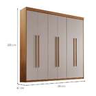 Guarda-roupa Casal Xangai 6 Pt 2 Gv Imbuia E Off White