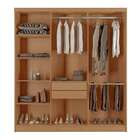 Guarda-roupa Casal Xangai 6 Pt 2 Gv Imbuia E Off White