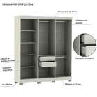 Guarda-roupa Casal York 6 Pt 2 Gv Off White