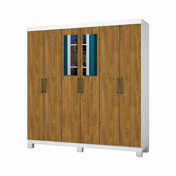 Guarda Roupa Casal Z22 6 Portas 4 Gavetas Pés Carioca Móveis