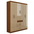 Guarda-roupa Casal Zeus 6 Portas 2 Gavetas Castanho/off White