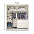 Guarda-roupa Casal Zurique 2 Pt 4 Gv Off White