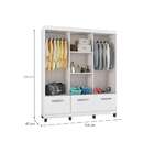 Guarda-roupa Casal Zurique 3 Pt 3 Gv Branco