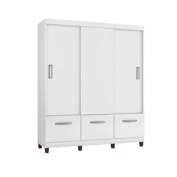 Guarda-roupa Casal Zurique 3 Pt 3 Gv Branco