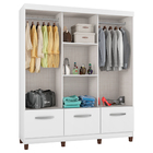 Guarda-roupa Casal Zurique 3 Pt 3 Gv Branco
